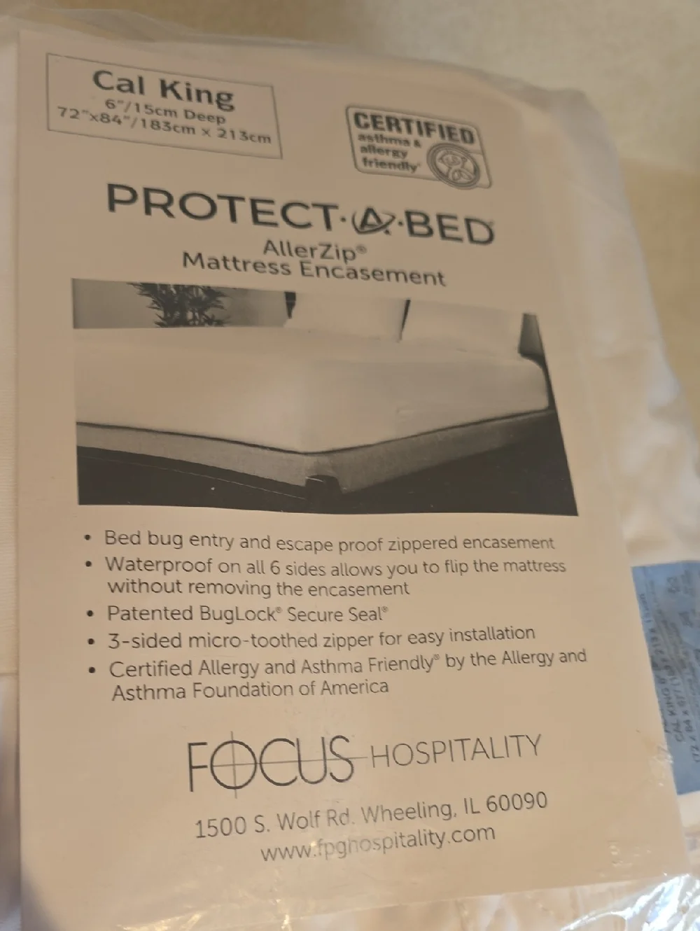 Focus Hospitality California King Mattress Cover Mattress Encasement